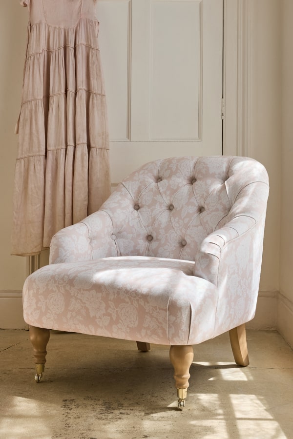Shabby Chic by Rachel Ashwell® Stippled Pink Willa Accent Chair