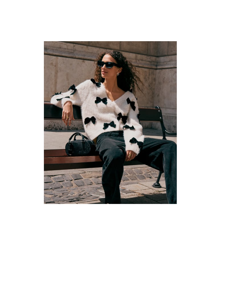 Velvet Bow Cardigan