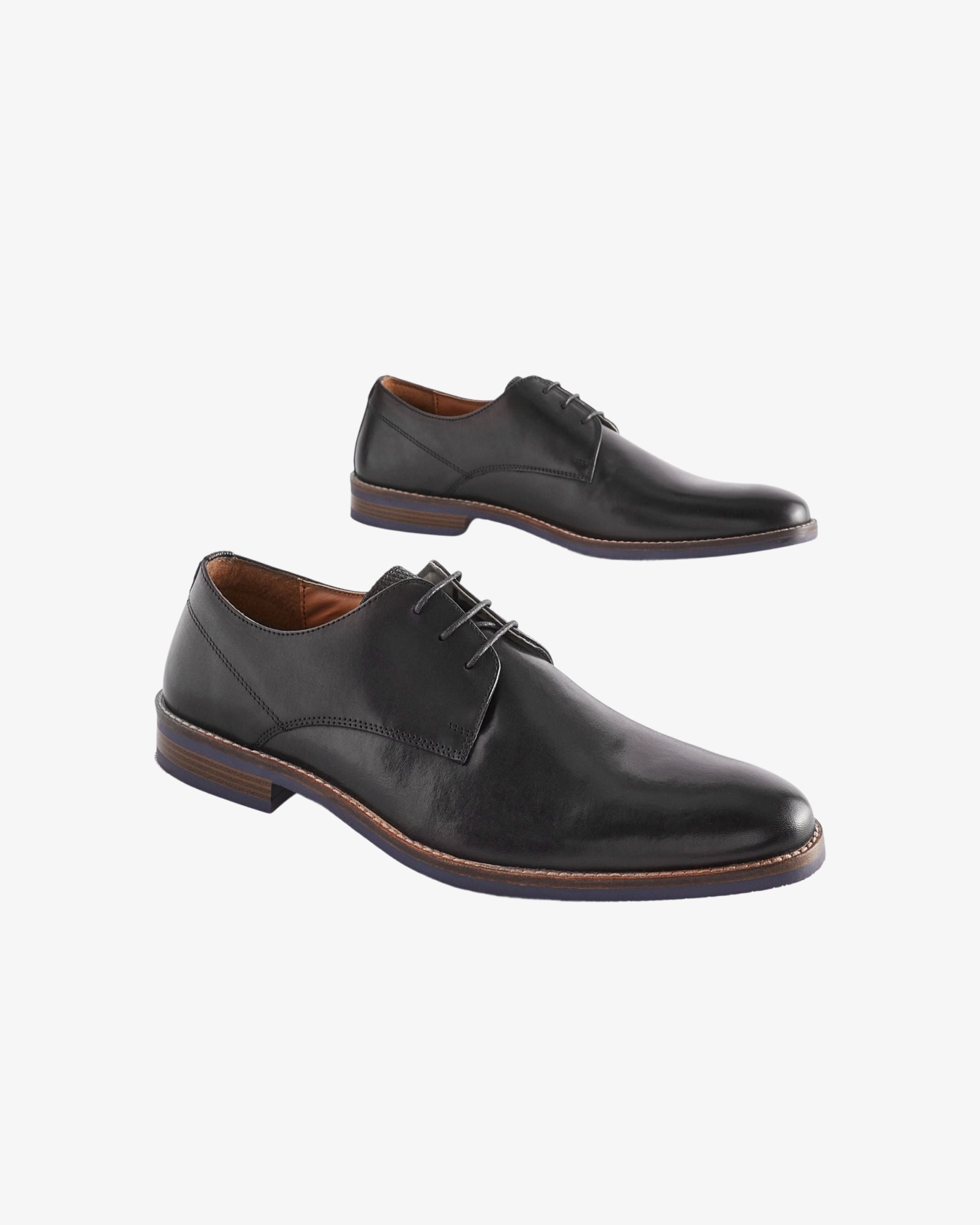 Standard Fit Derby Shoes with Contrast Sole