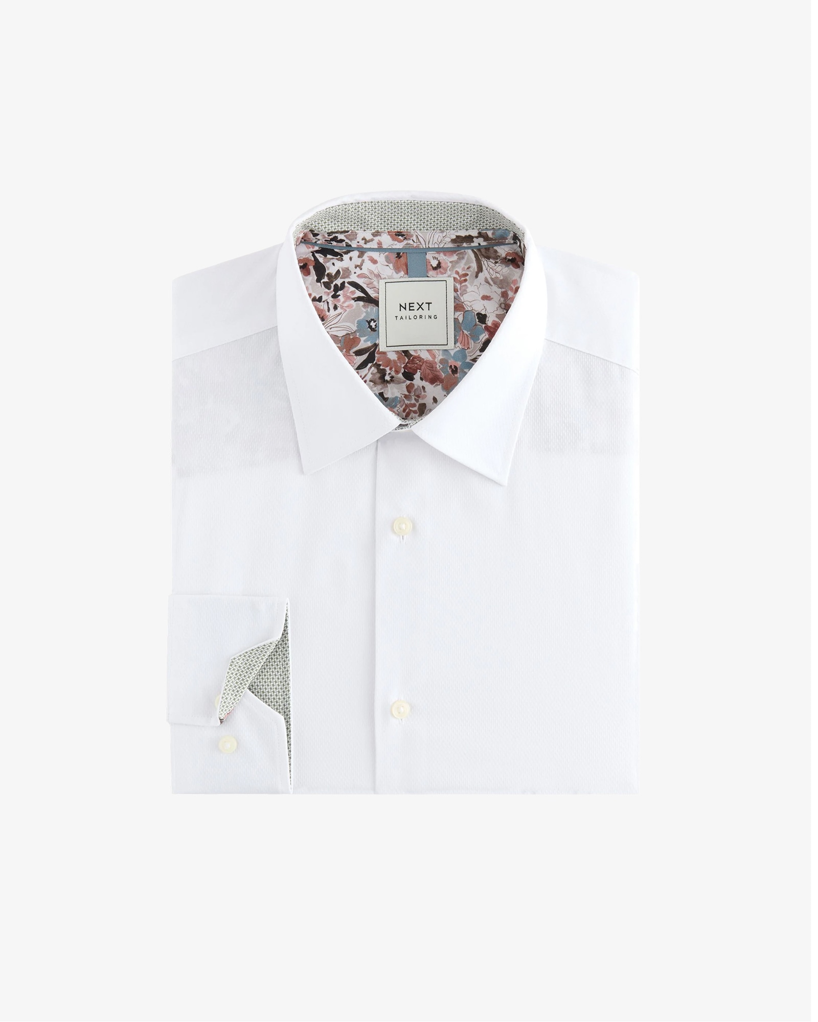 Slim Fit Textured Trimmed Shirt