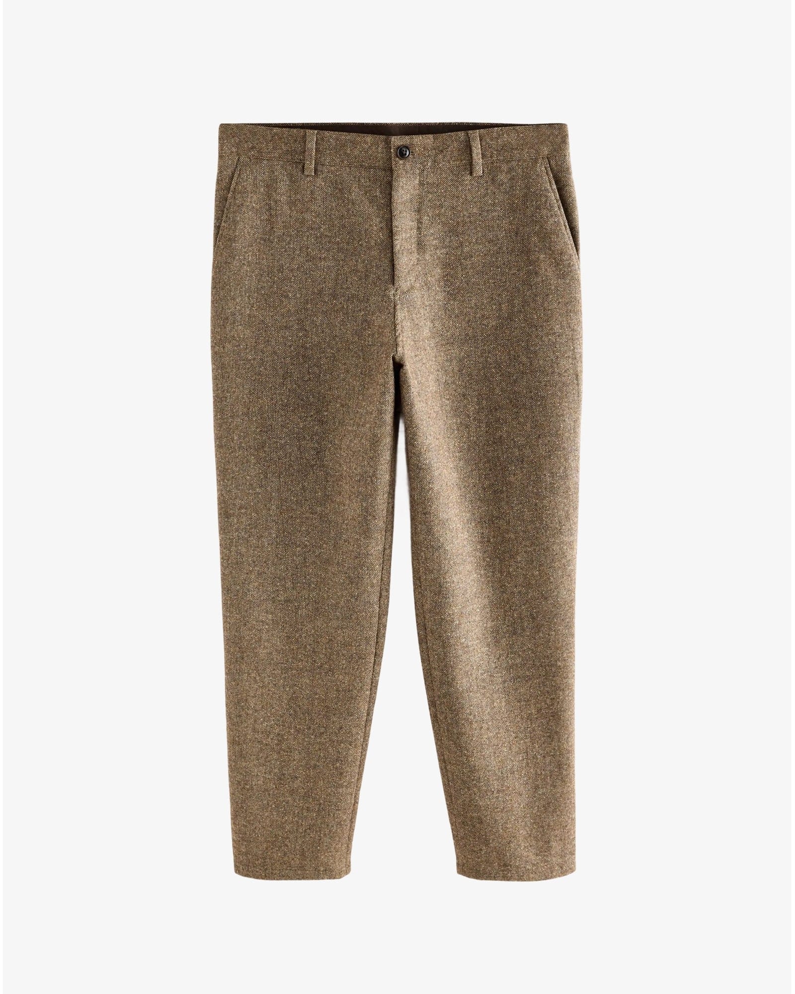Relaxed Fit Wool Blend Suit Trousers