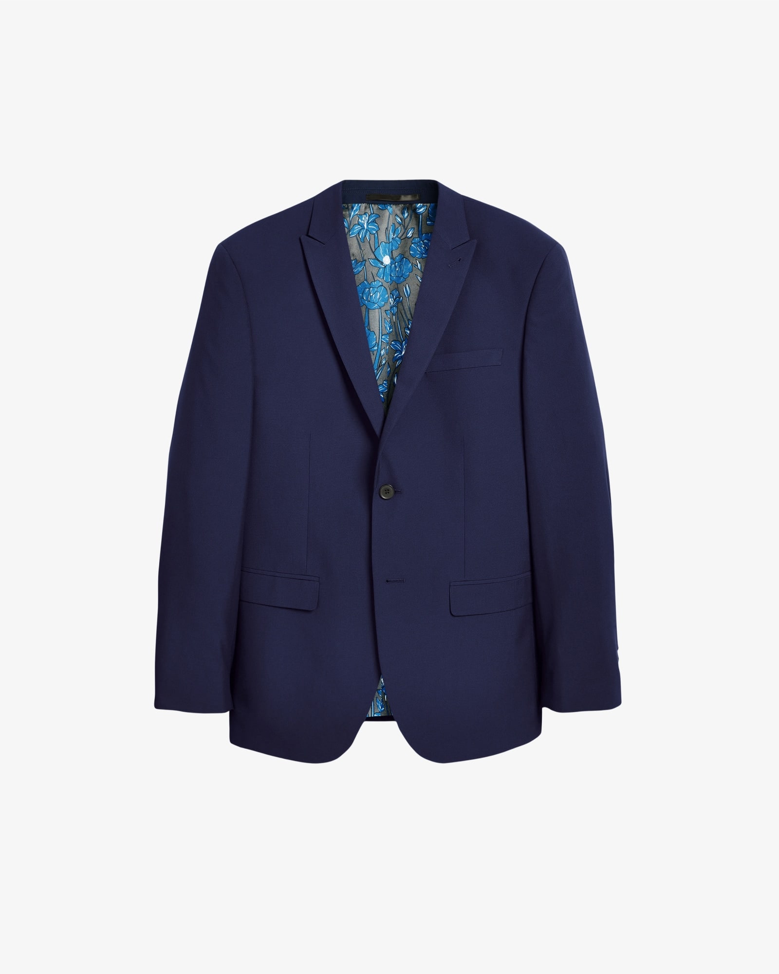 Bright Blue Tailored Fit Two Button Suit Jacket
