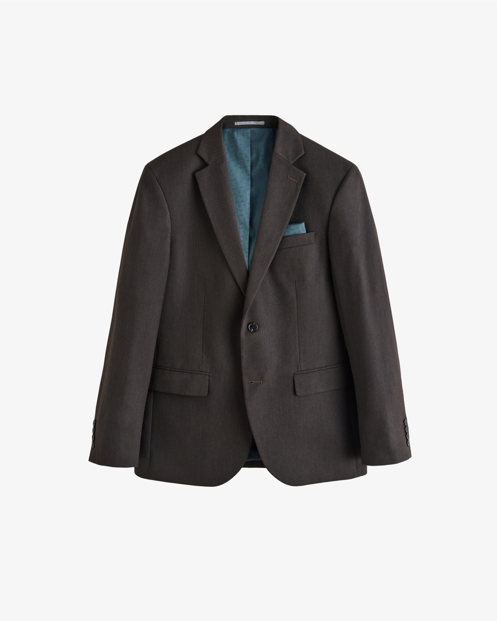 Black Regular Fit Textured Suit Jacket