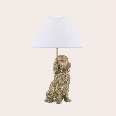 Gold Cocker Spaniel Dog Table Lamp