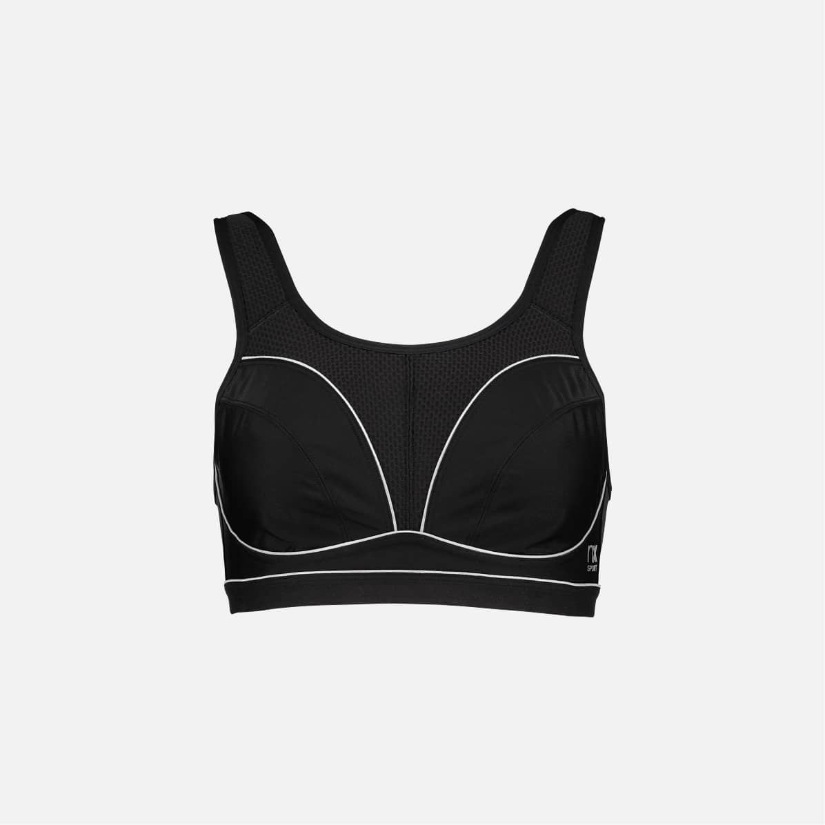Black B-G Active Sports High Impact Dry Tech Non Padded Bra