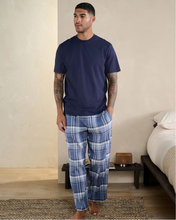 Blue Check Pyjamas Set