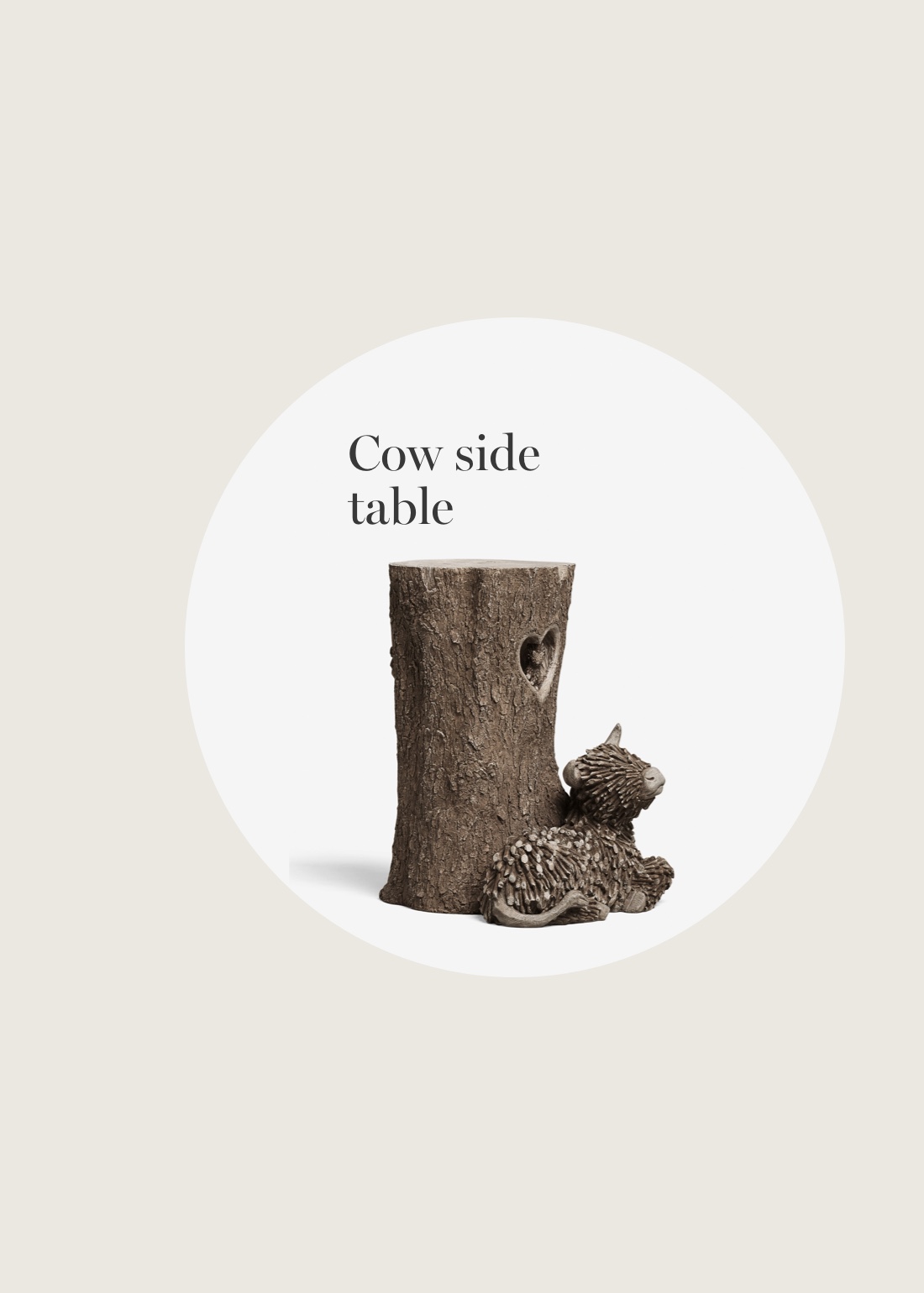 Cow side table