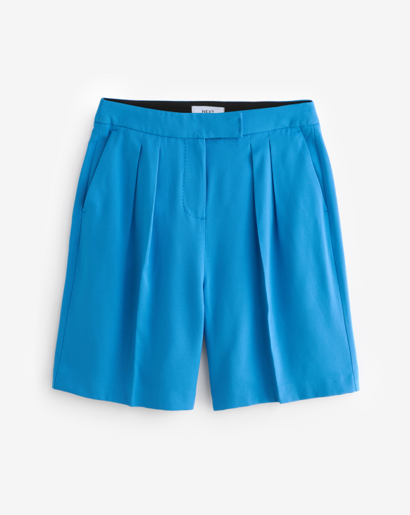 Cobalt Blue Tailored Smart Bermuda Shorts