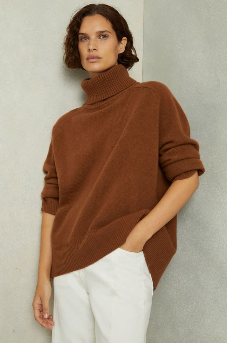 Reiss Eliza Wool-Cashmere Roll-Neck Jumper
