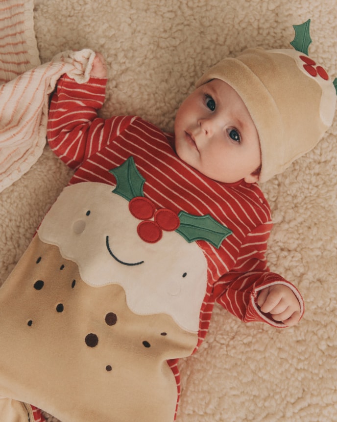 Christmas Pudding Sleepsuit