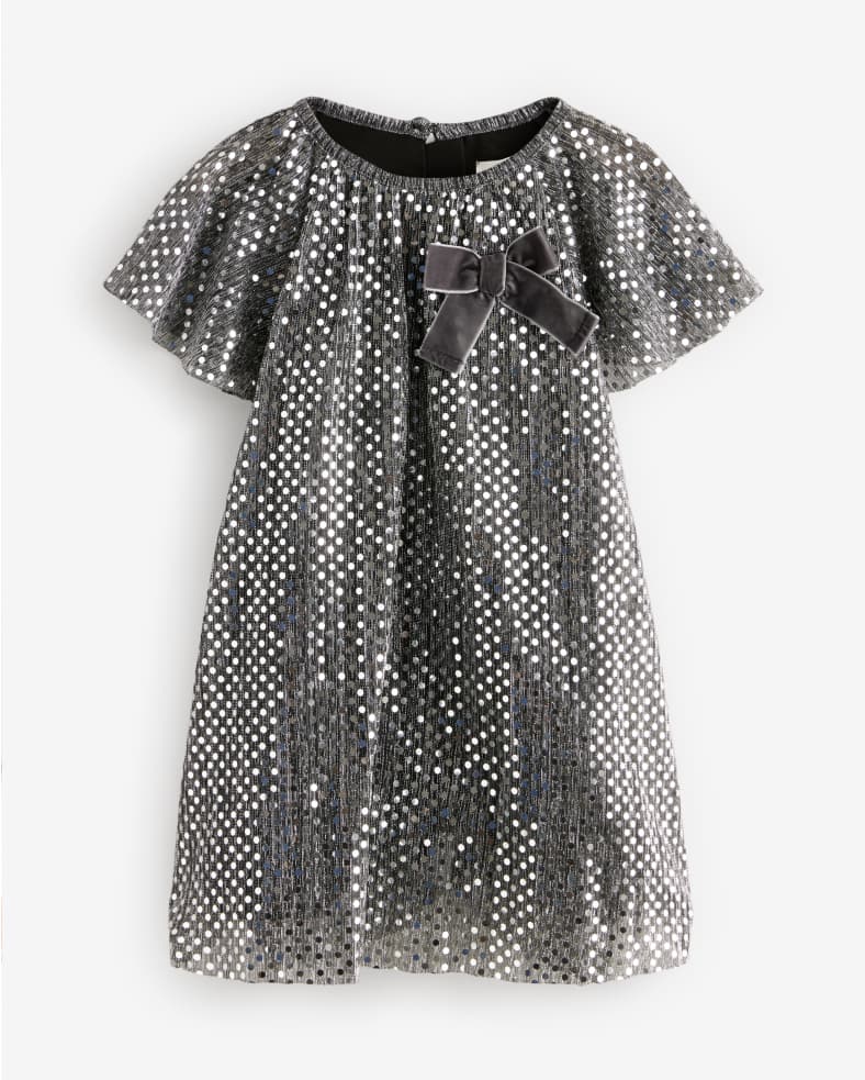 Sequin Party Angel Sleeve Dress