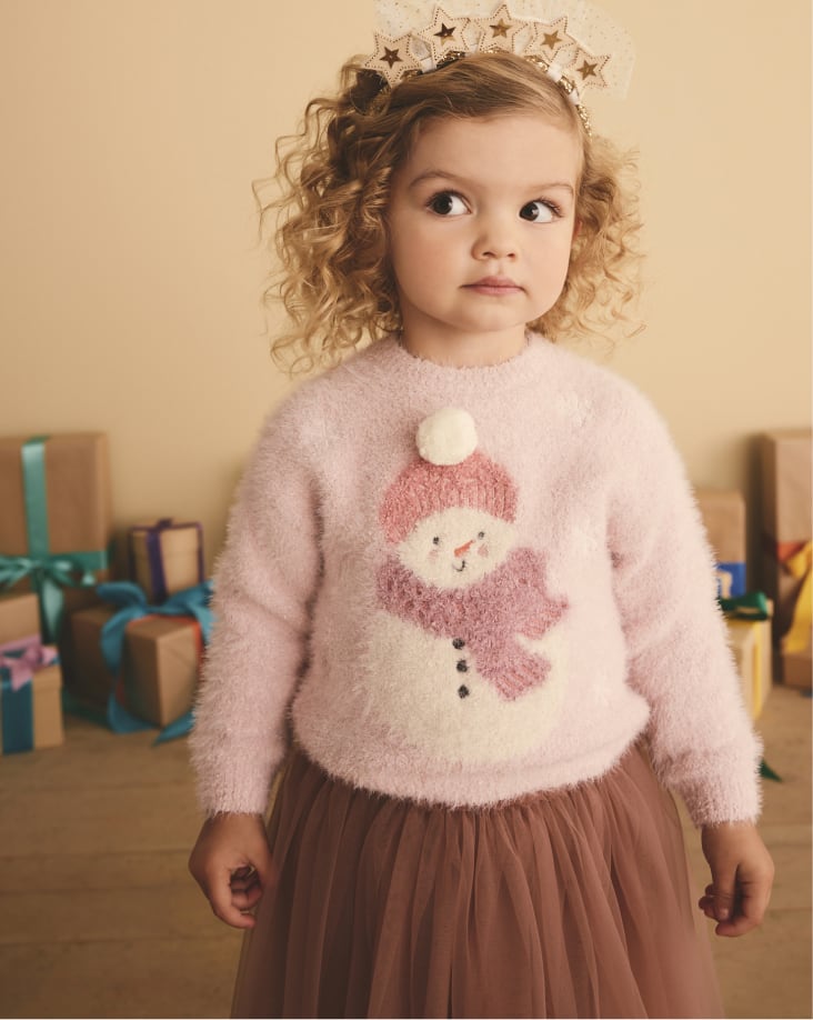 Pink Snowman Jumper