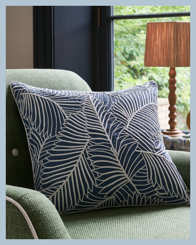 Nina Campbell Navy Blue Cushion