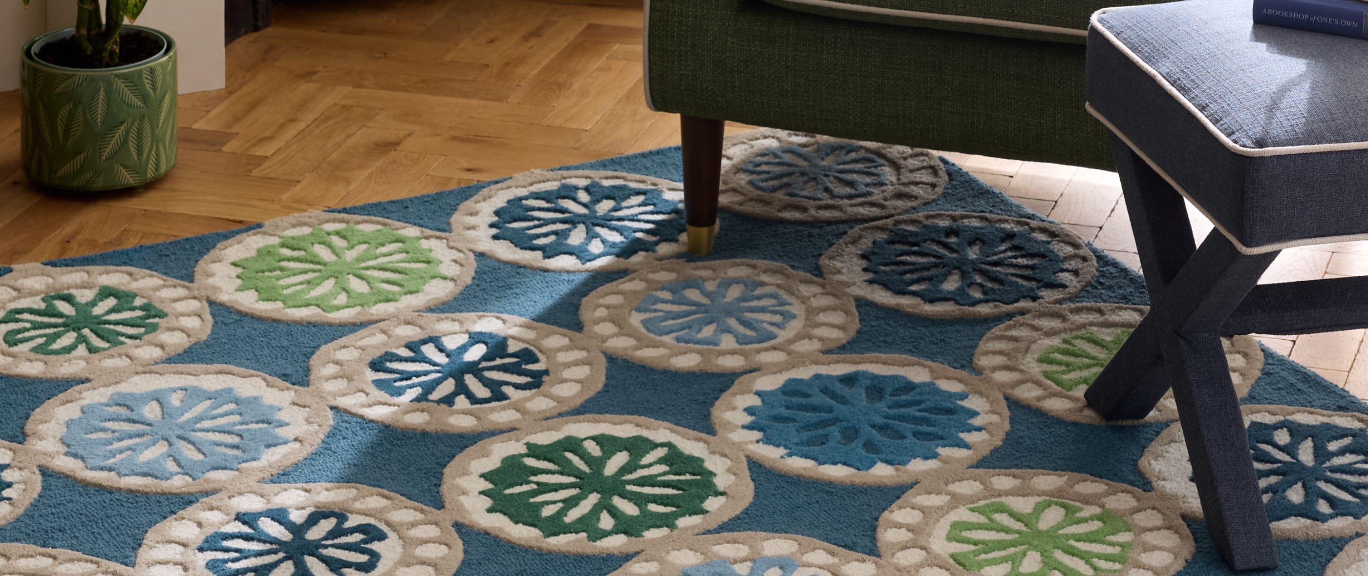 Nina Campbell Blue Pomello Rug