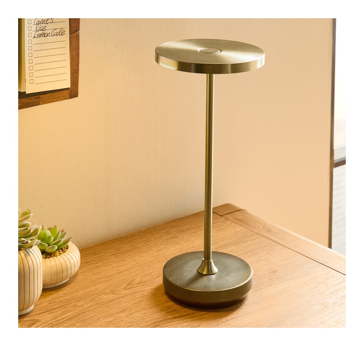 Brass Hartwell Rechargeable Touch Table Lamp