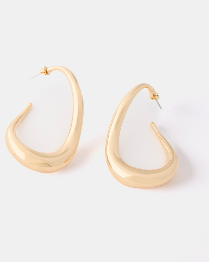 Mint Velvet Gold Tone Irregular Earrings