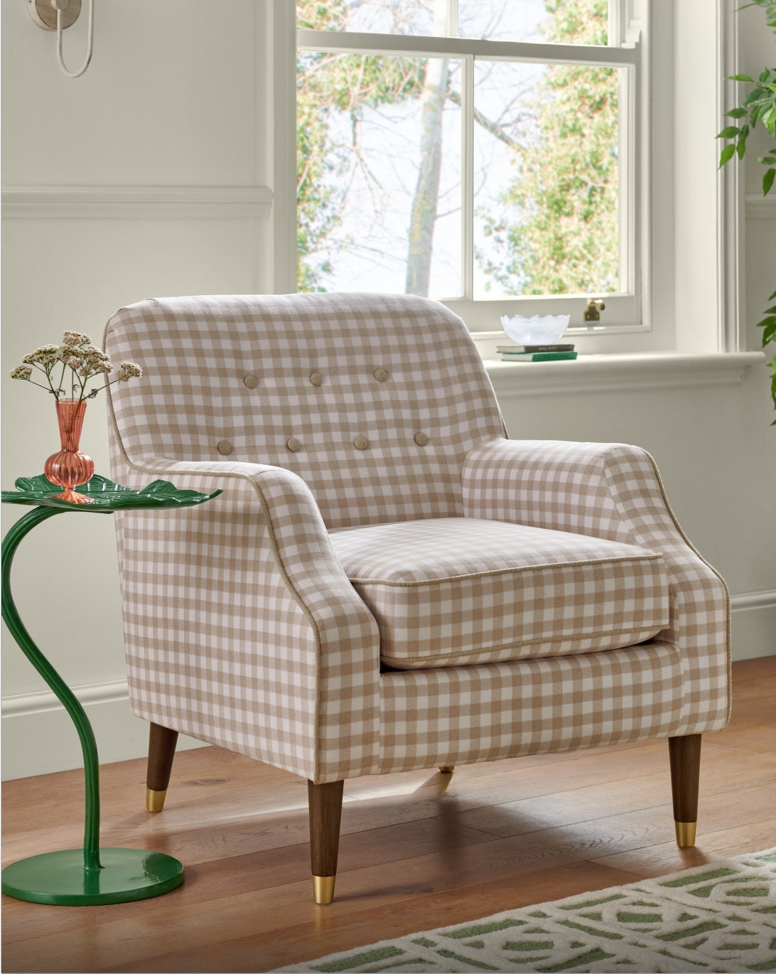 Checked Walton Accent Chair