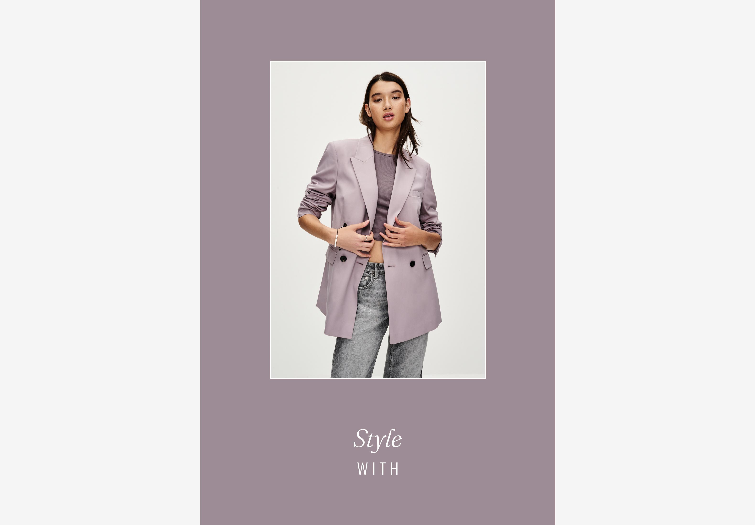 Lilac Purple Oversized Double Breasted Blazer - Style With…
