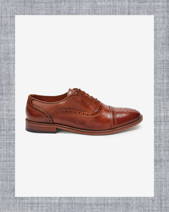 Leather Toe Cap Oxford Shoes