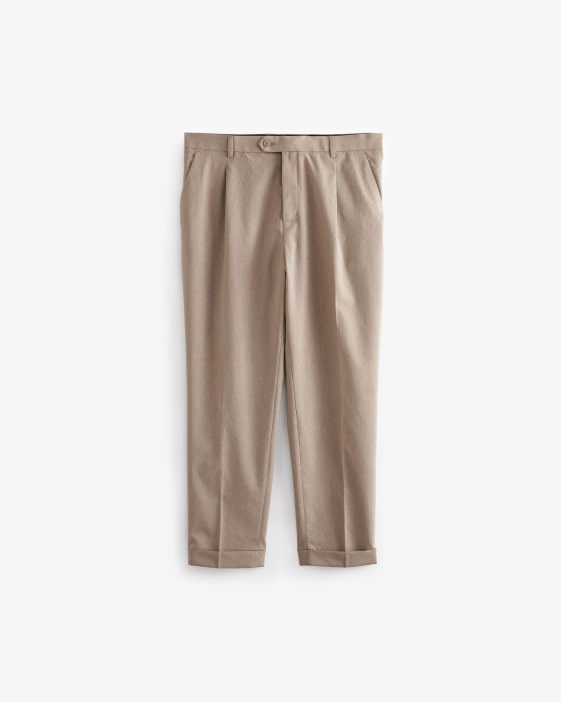 Rleaxed Stone Stretch Smart Trousers